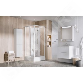 Ravak Supernova - Cabine de douche 80x80 cm, avec baignoire et accessoires, blanc/Pearl 8264411211