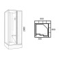 Ravak Supernova - Cabine de douche 80x80 cm, avec receveur et accessoires, blanc/verre clair 83644112Z1