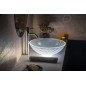 Sapho Beauty - Lavabo à poser, diamètre 420 mm, sans trop-plein, verre clair TY165 Sapho Beauty - Lavabo à poser, diamètre 420 mm, sans trop-plein, verre clair TY165