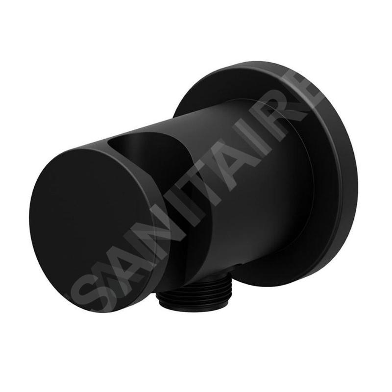 Ravak Chrome - Montant mural avec support, noir mat X07P672
