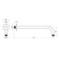 Ravak Douches - Bras de douche, 35 cm, blanc mat X07P688