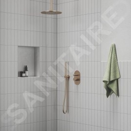 Ravak Douches - Pomme de douche, diamètre 25 cm, or rose brossé X07P711