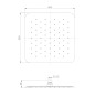 Sapho Slim - Douche de tête 300x300 mm, doré SL101GB Sapho Slim - Douche de tête 300x300 mm, doré SL101GB