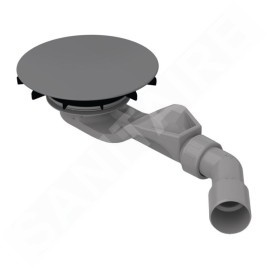 Bette Air - Garniture de vidage pour receveurs de douche, sortie horizontale, graphite B524-404