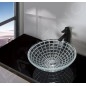 Sapho Beauty - Lavabo à poser, diamètre 420 mm, sans trop-plein, verre clair TY153 Sapho Beauty - Lavabo à poser, diamètre 420 mm, sans trop-plein, verre clair TY153
