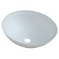 Sapho Beauty - Vasque à poser, diamètre 420 mm, sans trop-plein, verre/blanc mat TY181W