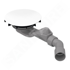 Bette Air - Garniture de vidage pour receveurs de douche, sortie horizontale, snow B524-440
