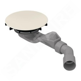 Bette Air - Garniture de vidage pour receveurs de douche, sortie horizontale, crème B524-441