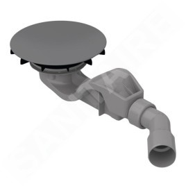 Bette Air - Garniture de vidage pour receveurs de douche, sortie horizontale, graphite B525-404