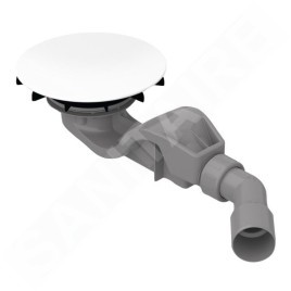 Bette Air - Garniture de vidage pour receveurs de douche, sortie horizontale, snow B525-440