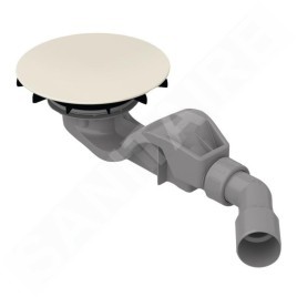 Bette Air - Garniture de vidage pour receveurs de douche, sortie horizontale, Anti-Slip Pro, crème B525-441AY