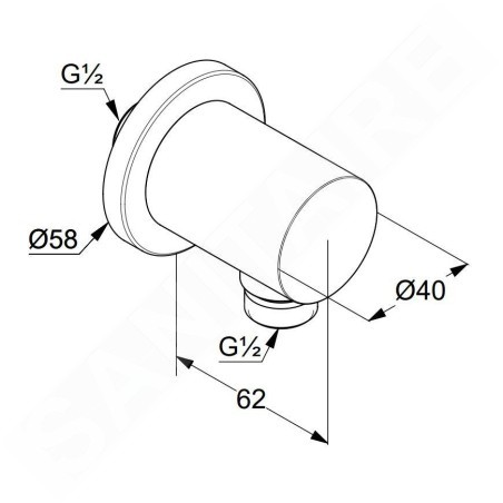 Kludi Nova Fonte - coude mural, blanc mat 2054353-15