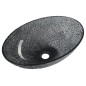 Sapho Beauty - Lavabo à poser, 500x360 mm, sans trop-plein, verre noir TY305SG Sapho Beauty - Lavabo à poser, 500x360 mm, sans trop-plein, verre noir TY305SG