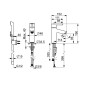 Hansa Vantis - Mitigeur de lavabo avec douchette de bidet, chrome 52682267