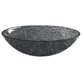 Sapho Beauty - Lavabo à poser, 500x360 mm, sans trop-plein, verre noir TY305SG