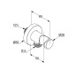 Kludi A-Qa - Montant mural avec support, blanc mat 6054753-00