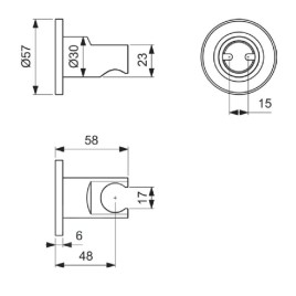 Ideal Standard ALU+ - Support de douche, rosé BC806RO