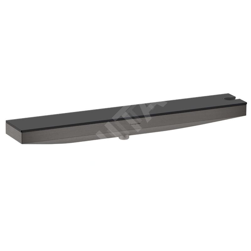 Hansgrohe Rainfinity - Raccord murale avec support et étagère, chrome noir brossé 26858340