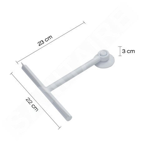 Sapho Accessoires de salle de bains Gedy - Raclette à vitre, avec ventouse, blanc mat 264102
