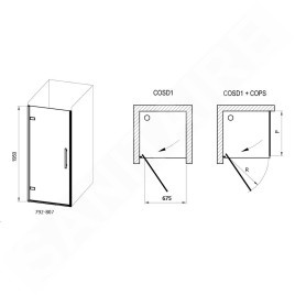 Ravak Cool! - Porte de douche 80x195 cm, chrome/verre clair X0VV40A00Z1
