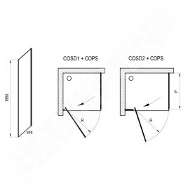 Ravak Cool! - Paroi de douche, 80x195 cm, chrome/verre clair X9VV40A00Z1