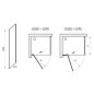 Ravak Cool! - Paroi de douche, 100x195 cm, chrome/verre clair X9VVA0A00Z1