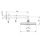 Hansa Viva - Douche de tête, diamètre 25 mm, noir mat 4426020033