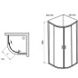 Ravak Blix - Cabine de douche 90x90 cm, aluminium brillant/verre clair 3B270C00Z1B