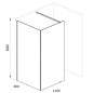 Ravak Walk-In - Paroi de douche Walk-in Corner, 1100x800 mm, blanc/verre clair GW1CD4E00Z1