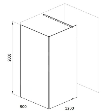 Ravak Walk-In - Paroi de douche Walk-in Corner, 1200x900 mm, blanc/verre clair GW1CG7E00Z1