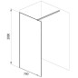 Ravak Walk-In - Paroi de douche Walk-in Wall, 700x2000 mm, blanc/verre clair GW9W10E00Z1