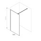 Ravak Walk-In - Paroi de douche Walk-In, 90x200 cm, chrome/verre clair GW9W70C00Z1C
