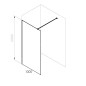 Ravak Walk-In - Paroi de douche Walk-In, 100x200 cm, noir/verre clair GW9WA0300Z1C