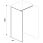 Ravak Walk-In - Paroi de douche Walk-In Wall 100, 1000x2000 mm, blanc/verre clair GW9WA0E00Z1