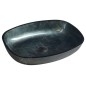 Sapho Beauty - Lavabo à poser, 540x395 mm, sans trop-plein, verre noir TY220 Sapho Beauty - Lavabo à poser, 540x395 mm, sans trop-plein, verre noir TY220