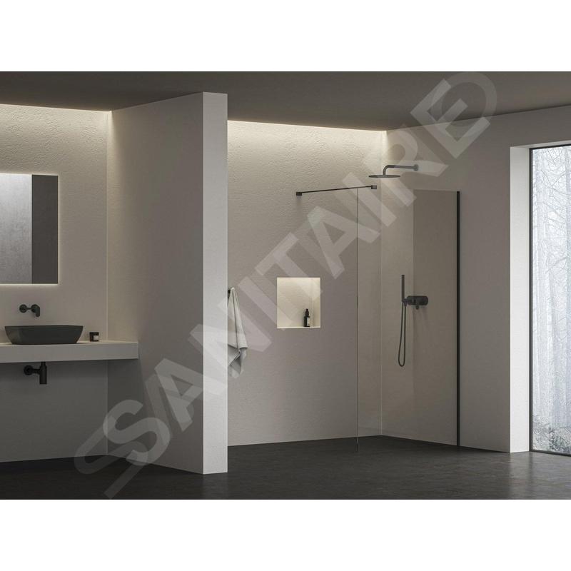 Ravak Walk-In - Paroi de douche Walk-In, 110x200 cm, noir/verre clair GW9WD0300Z1C