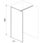 Ravak Walk-In - Paroi de douche Walk-In Wall 140, 1400x2000 mm, blanc/verre clair GW9WM0E00Z1
