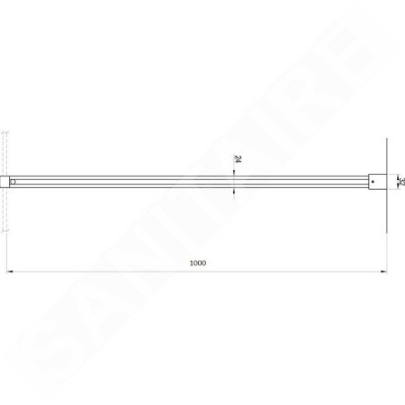 Ravak Walk-In - Debout W SET-100 Mur/Angleterre, blanc GWD01000E002