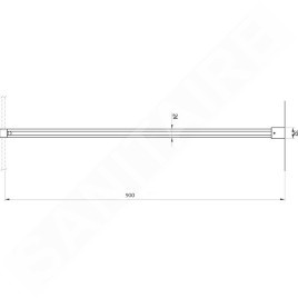 Ravak Walk-In - Upright W SET-90 Free, blanc GWD01000E004