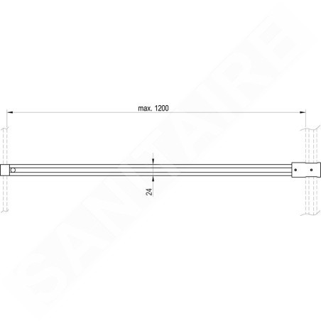 Ravak Walk-In - Upright W SET-Uni T joint, blanc GWD01000E007