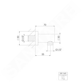 Steinberg 340 - Coude mural, or brossé 340 1660 BG