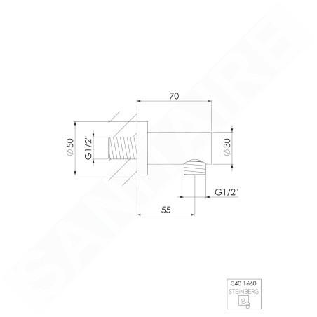 Steinberg 340 - Coude mural, or brossé 340 1660 BG
