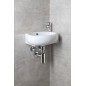 Sapho Small - Lave-main Ribera 430x285 mm, avec trop-plein, trou pour robinet à droite, blanc AR497