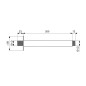 Ideal Standard Idealrain - Bras de douche de plafond, 20 cm, chrome BD646AA