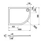 Jika Tigo - Receveur de douche 100x80 cm, gauche, blanc H2102100000001
