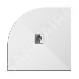 Jika Padana - Receveur de douche 80x80 cm, aspect ardoise/blanc mat H213930R100001