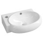 Sapho Small - Lave-main Ribera 430x285 mm, avec trop-plein, trou pour robinet à gauche, blanc AR498