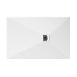 Jika Padana - Receveur de douche 100x80 cm, aspect ardoise/blanc mat H214930R100001