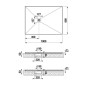 Jika Padana - Receveur de douche 100x80 cm, aspect ardoise/blanc mat H214930R100001