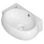 Sapho Small - Lave-main Ribera 430x285 mm, avec trop-plein, trou pour robinet à gauche, blanc AR498